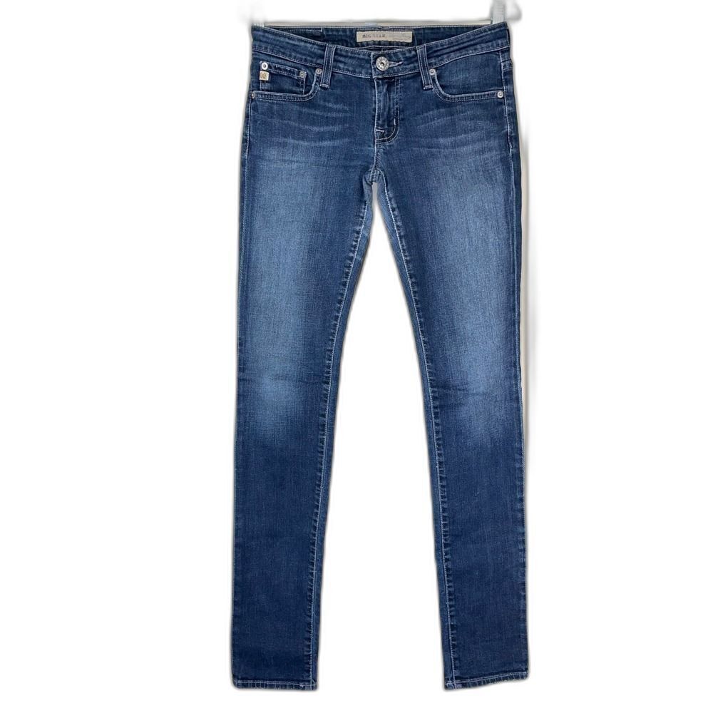 Y2K Ultra Low Rise Sweet Skinny Big Star Jeans W/28L Blue